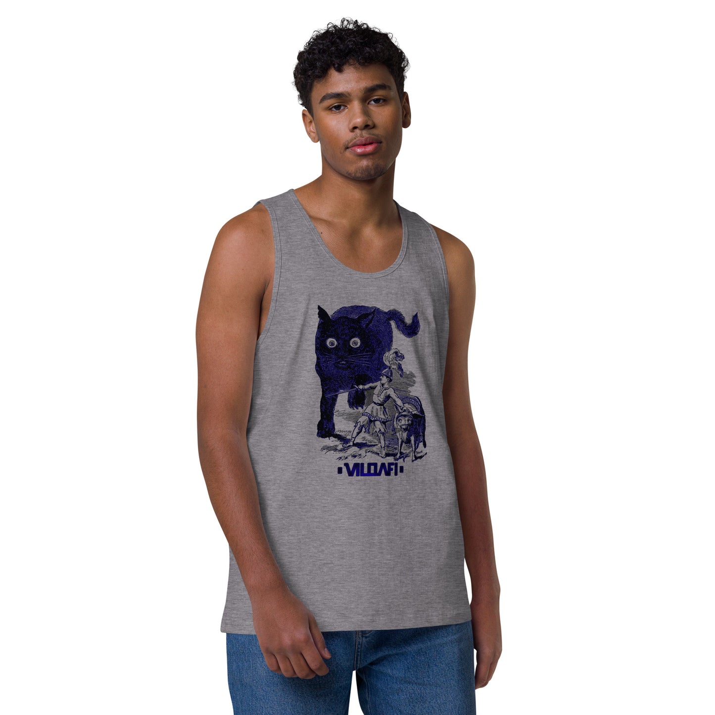 Cat Attack Men’s premium tank top