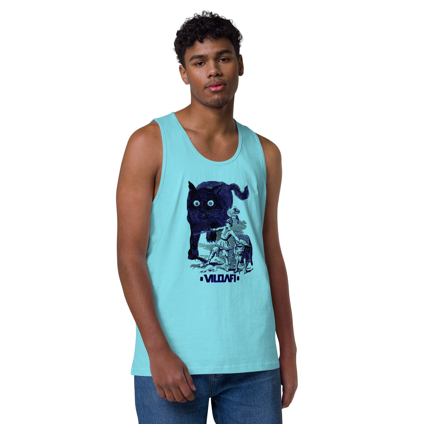 Cat Attack Men’s premium tank top